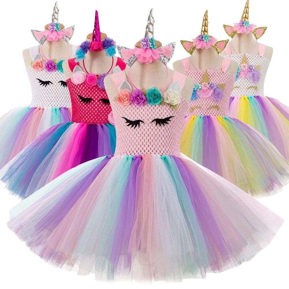 unicorn party dress for girls