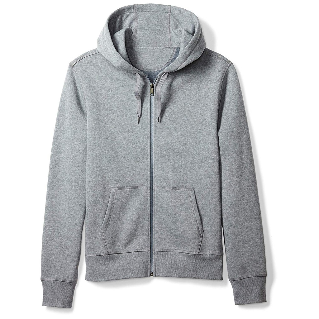 plain grey zip up jacket