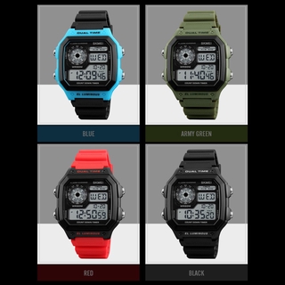 SKMEI 1299 Men's Sports Watch Dual Time Daily Alarm Snooze Hourly Chime Timed Reminder Chronograph Countdown Calendar 50 #8