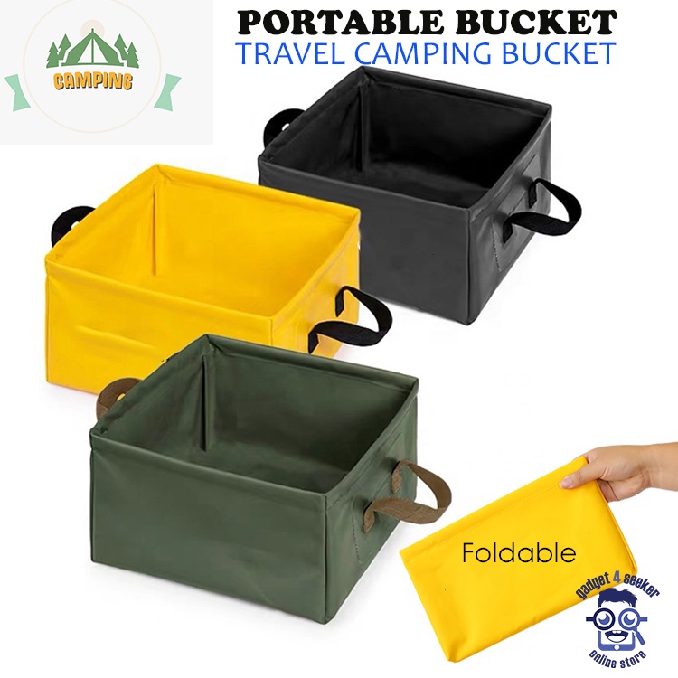 Portable Outdoor Travel Folding Water Bucket Wash Basin waterproof