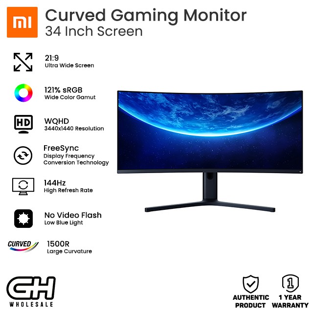 Xiaomi Mi Surface Curved Gaming Monitor 34 Inch 2k Res 21