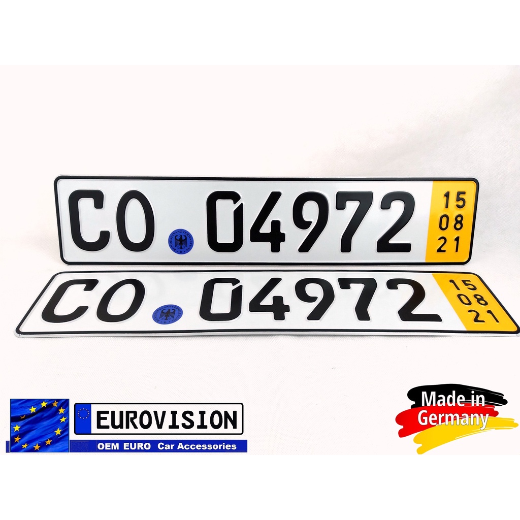 Euro Plates from Germany - Yellow Fraction - VARIOUS Brandnew Pair ...