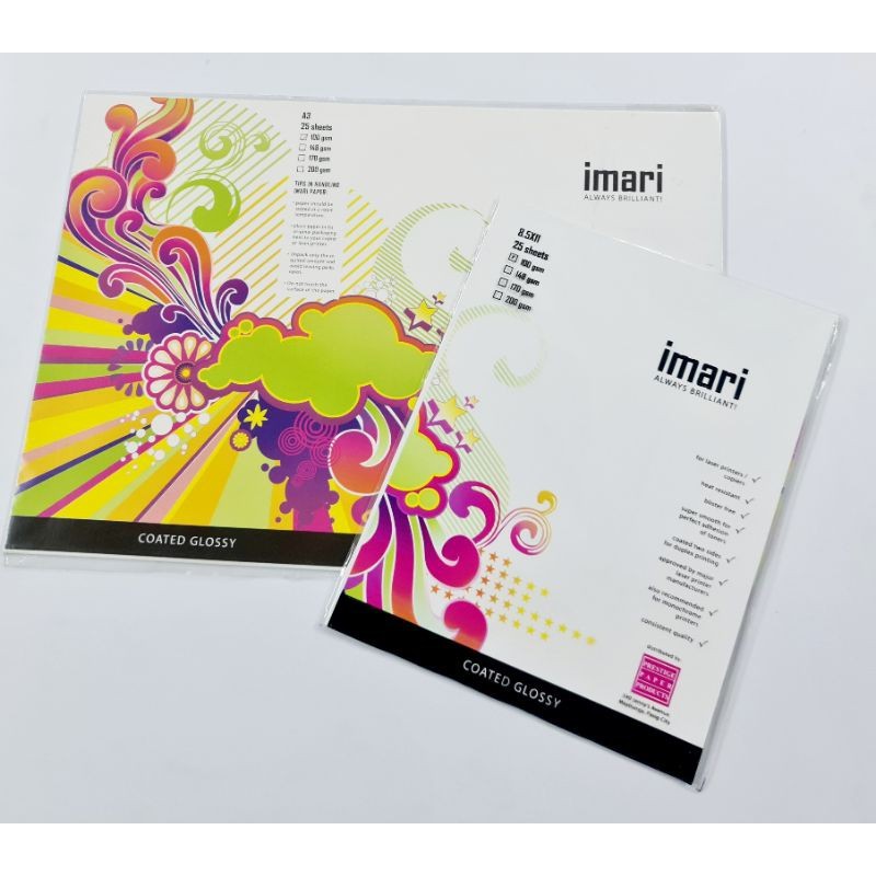 Imari Glossy magazine paper 100 gsm ( 25 sheets ) use on laser printer only Shopee Philippines
