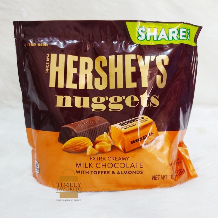 Hershey's Nuggets Extra Creamy Milk Chocolate With Toffee Almonds 289g ...