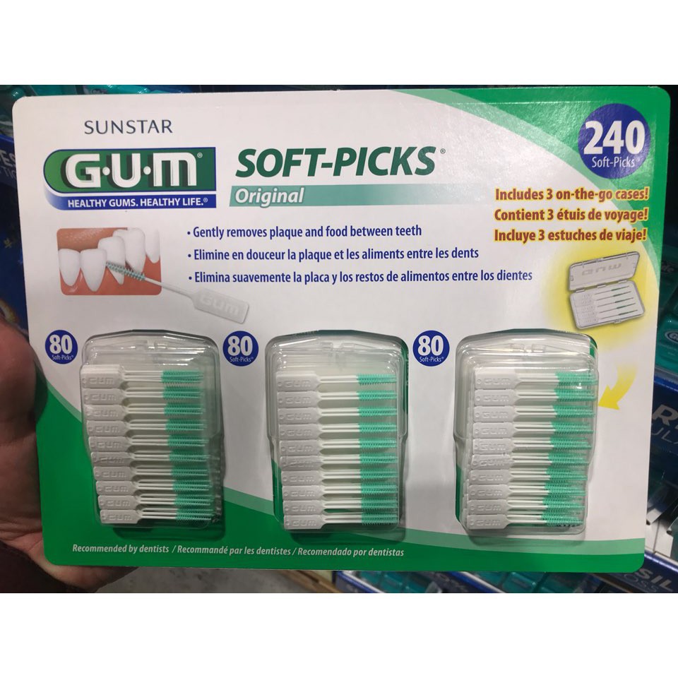 GUM-6326RA Soft-Picks Original Dental Picks 150 Count 