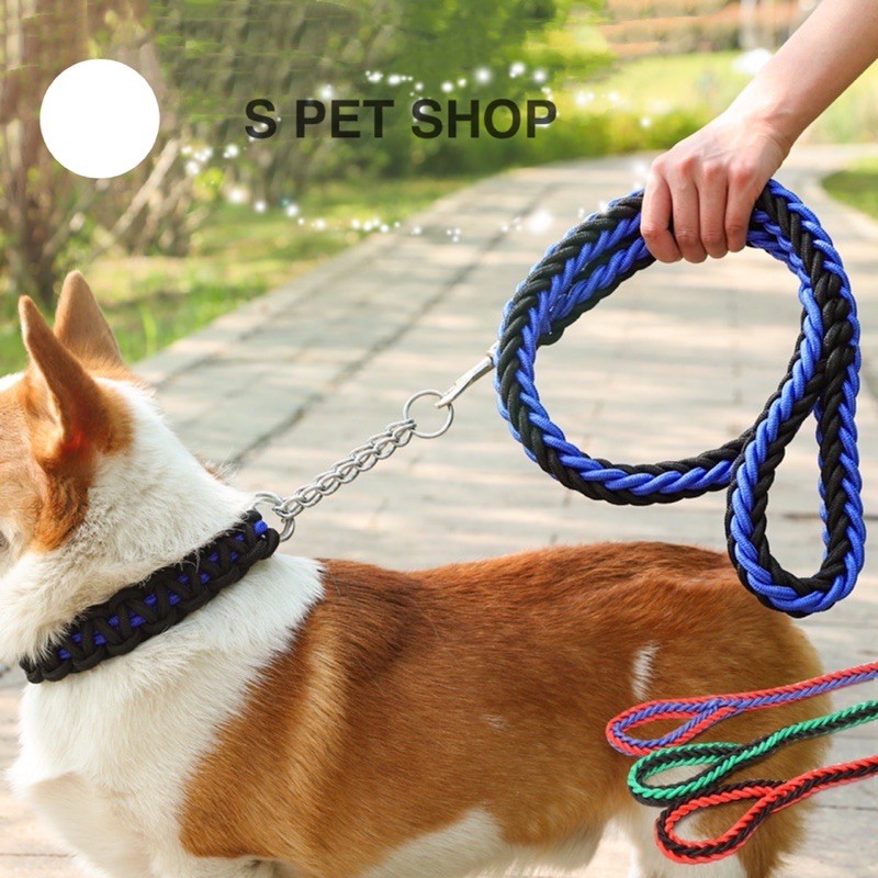 dog collar with leash Rope Pet dog leash for big dogs dog strap