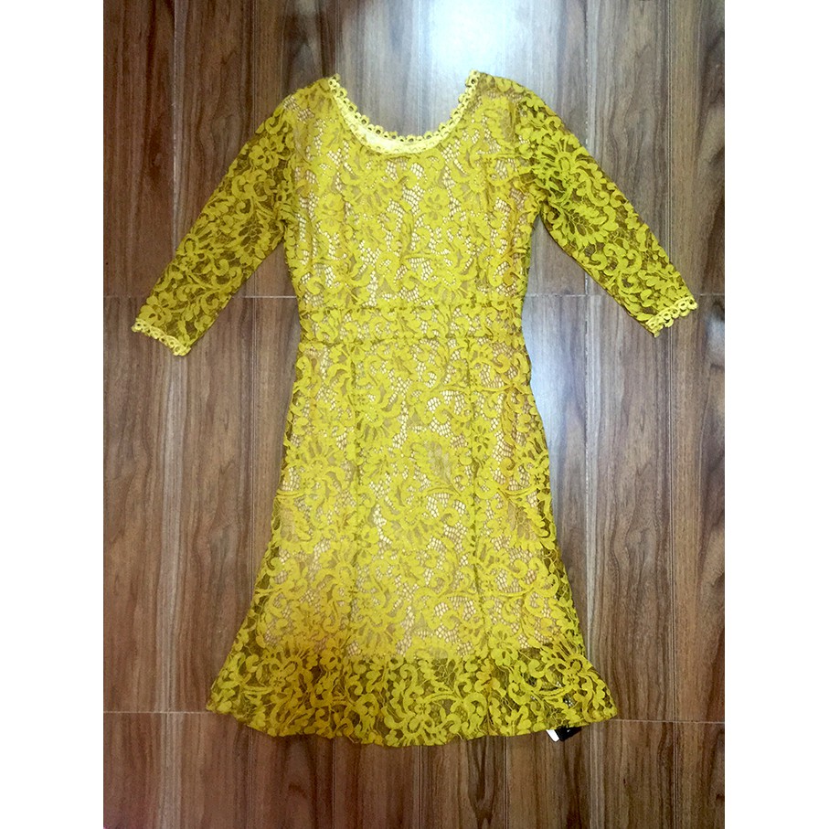 next yellow lace dress