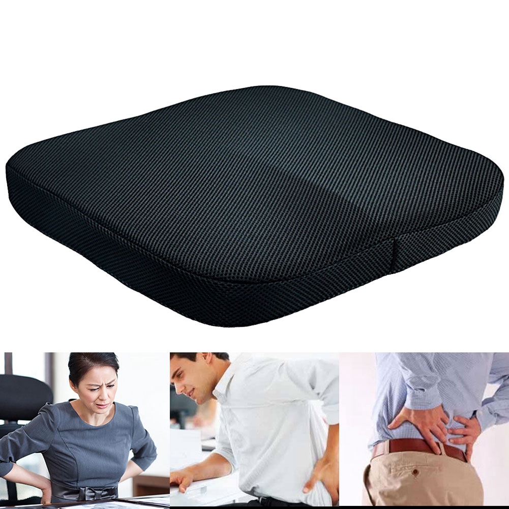 home pressure relief wheelchair back pain soft memory foam seat cushion  orthopedic portable office car chair pad