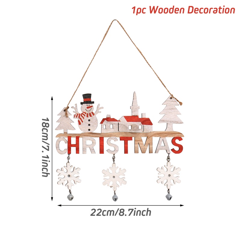 josietomy Wooden MERRY CHRISTMAS Hanging Sign,10PC Christmas Hanging Ornament for Home or Tree Door Decorations 
