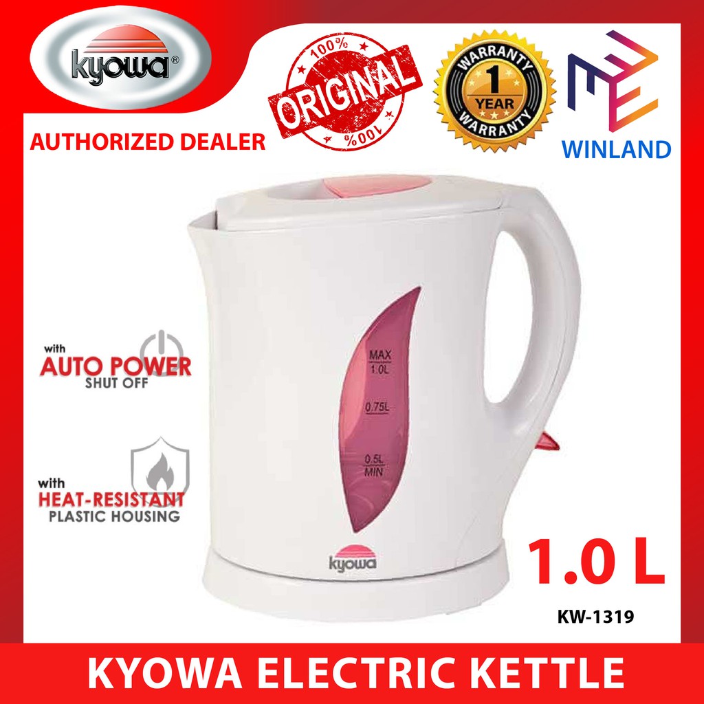 Kyowa Original Electric Kettle Water Heater 1 Liter with Boil Dry Protection 1300W KW1319