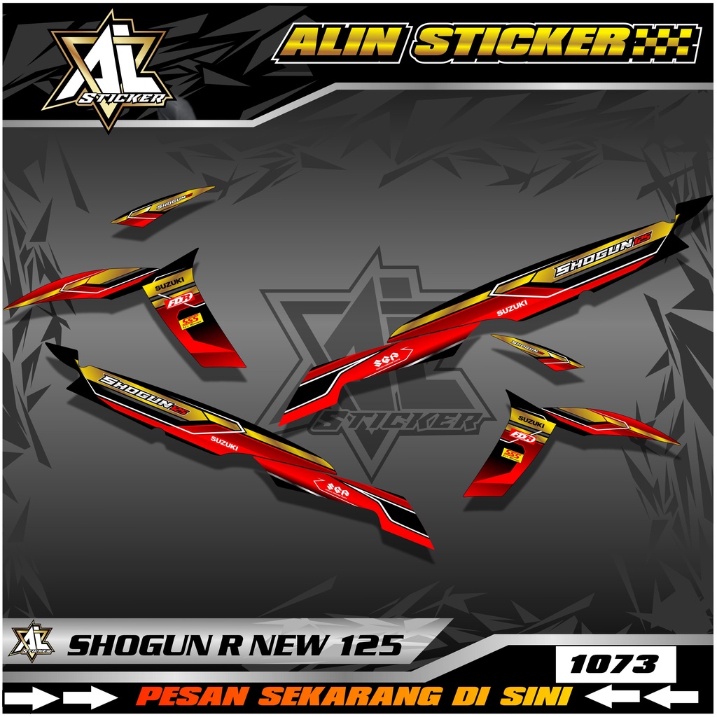 1073 STICKER STRIPING SHOGUN R NEW 125 GOLD SEMI FULL Variation (Right ...