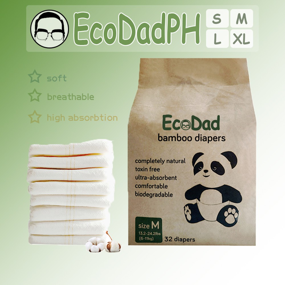 Eco Friendly Biodegradable Bamboo Diapers for Babies ECODAD PH