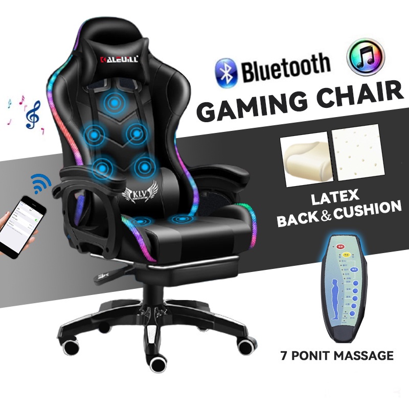 DRAGOS Gaming Chair Comfortable Nylon Foot With Footrest Office Chair ...