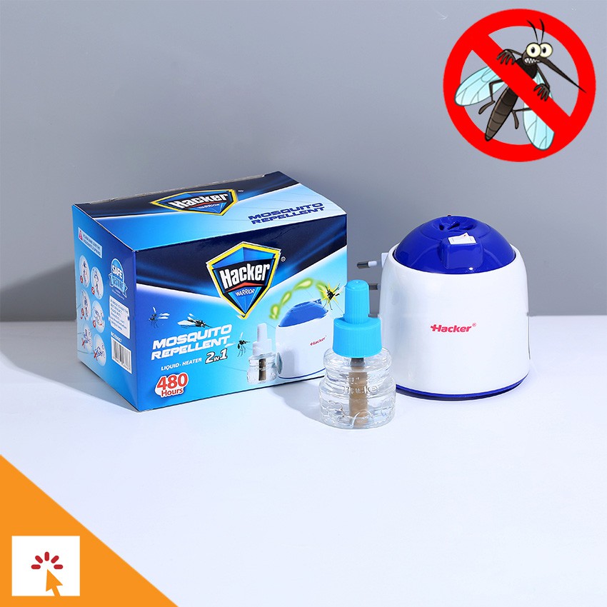 Original Hacker 2 in 1 Electric Mosquito Repellent- Heater and Liquid