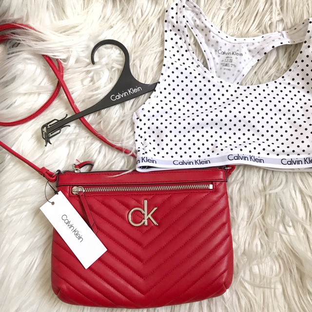 calvin klein red bag