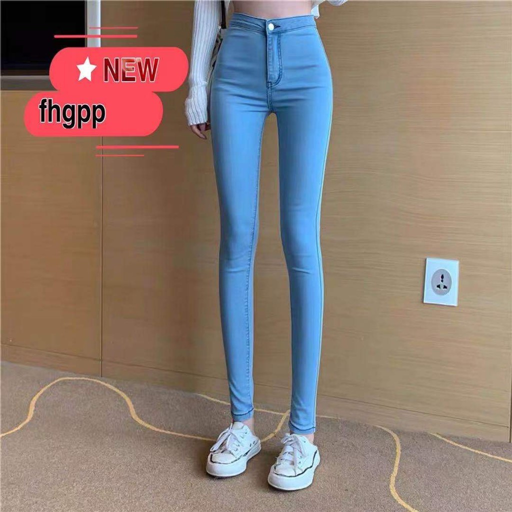 December Jeans Pants Explosion High Waist Fashionable SKinny Strechable For Women size 25 to 32 cod #1