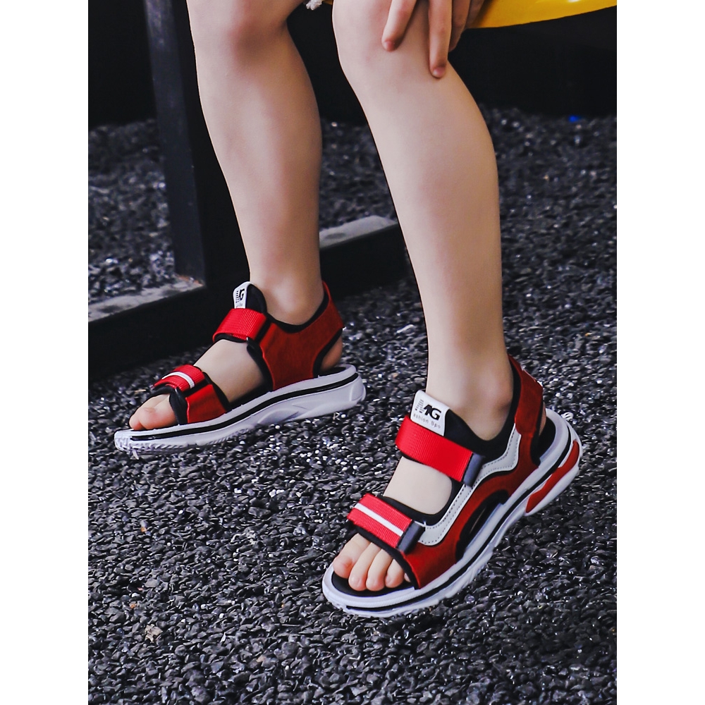 boys red sandals