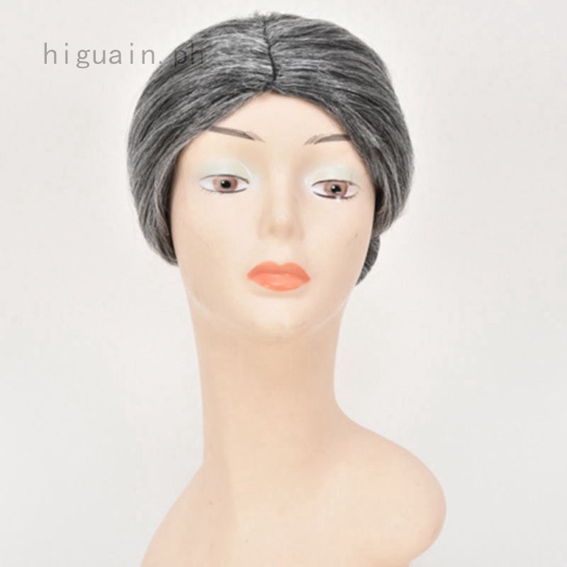 Grandma Silver Gray Retro Old Lady Granny Costume Cosplay Party