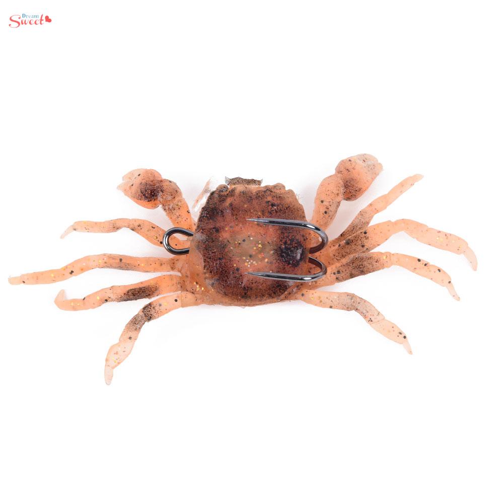 Details about   10cm 3D Manic Saltwater Crab Lures Bass Wrasse Cod Sea Fishing Hook Tackle Bait 