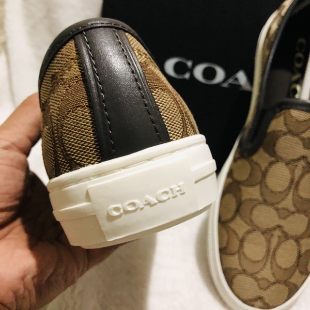 Coach Signature C Slip On Sneakers Size 8 | Shopee Philippines