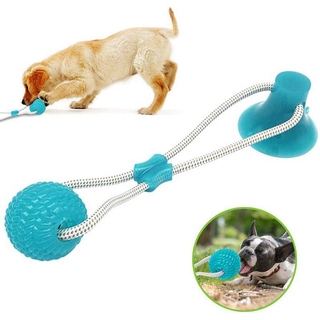 Dog Toys SMART DOG Suction Cup TPR Pet Teeth Cleaning Chewing Toothbrush Toy Interactive Sucker Training Leak Balls