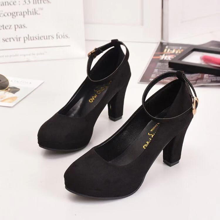 Women Office Wear Closed Toes Heeled Shoes 8117 Shopee Philippines