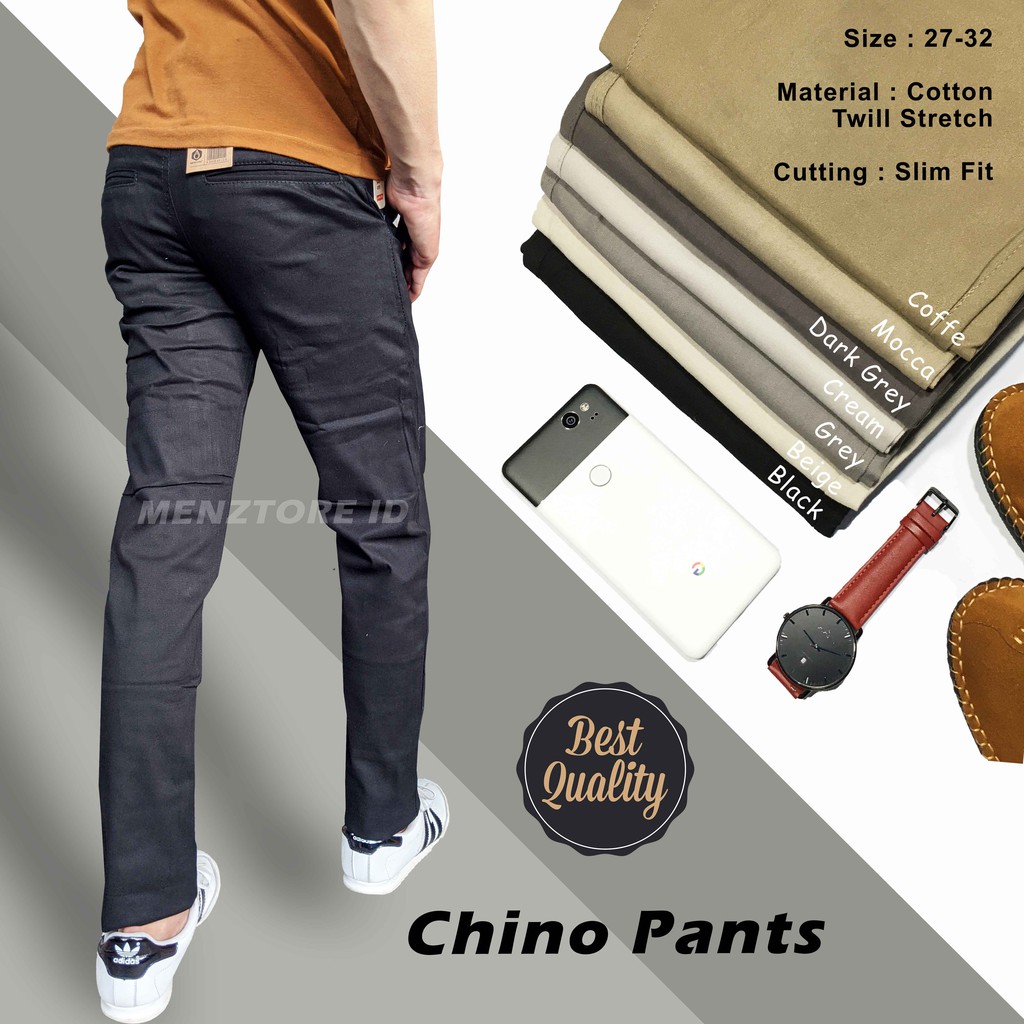 slim fit stretch chino pants