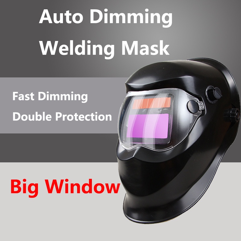 Welding Helmet Welder Mask Chameleon Large View True Color Solar Power ...