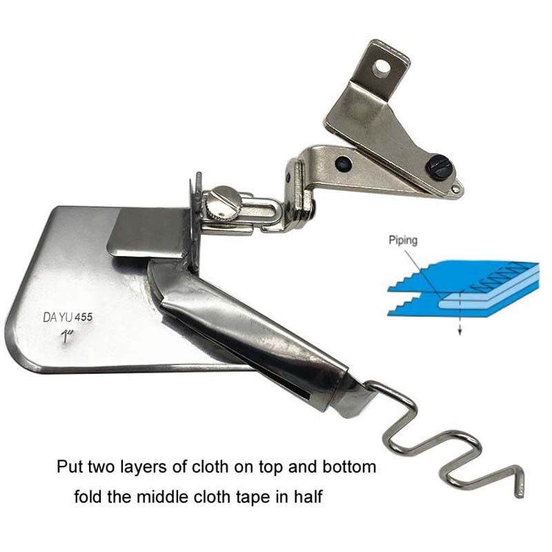 Single Needle Shirt Yoke Attachment with Piping for 4 or 5 Thread