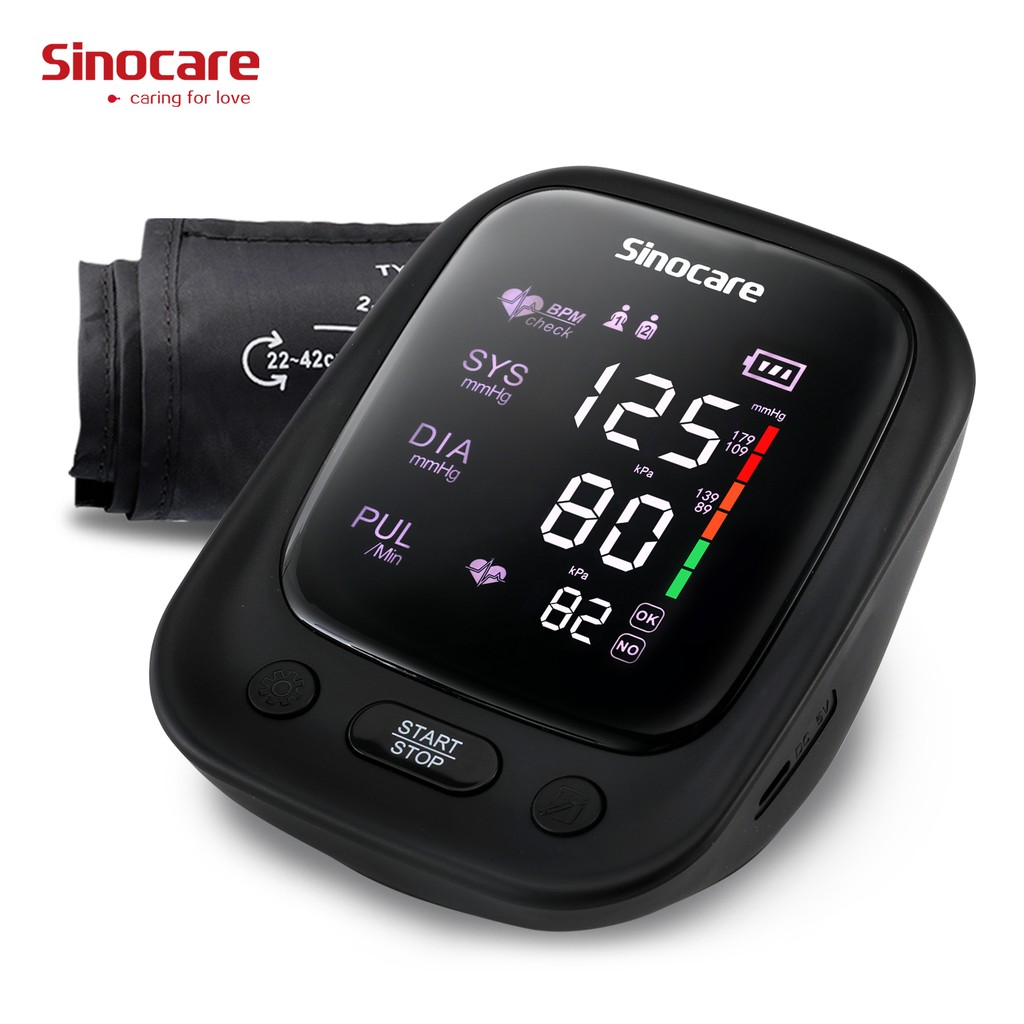Sinocare Automatic Digital BP Machine Heart Rate Pulse Monitor with