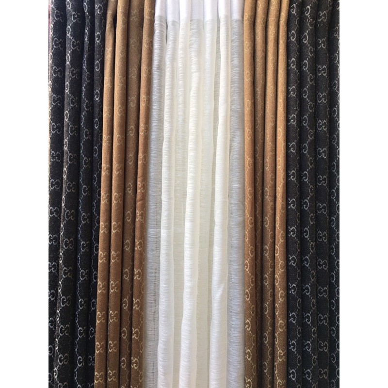 GS Gucci Semi Block Out Curtain 8 Rings 6 feet 55 inches width Shopee