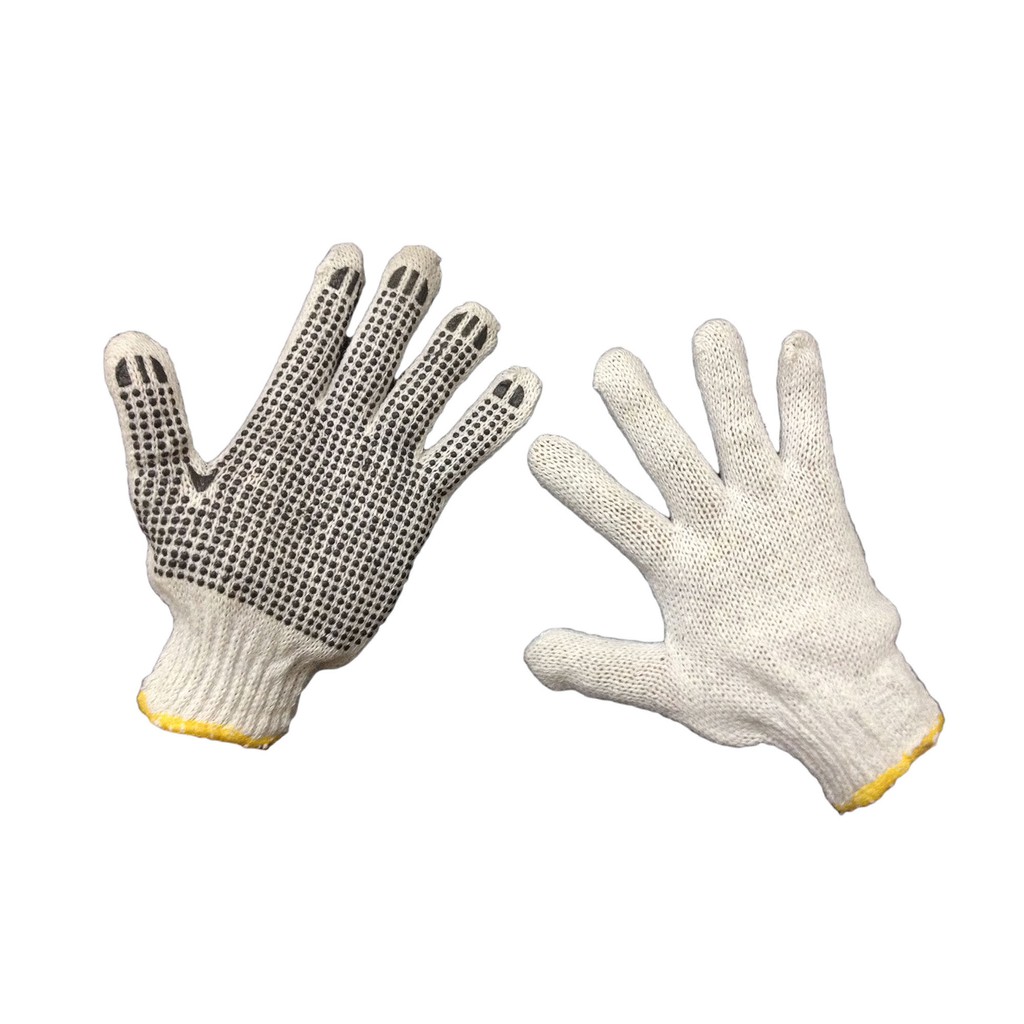 Meisons cotton gloves with pvc dots (dotted gloves) 600grams | Shopee ...