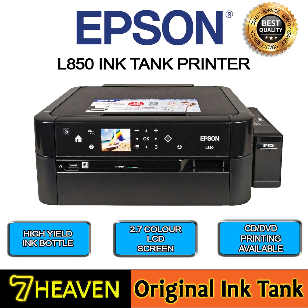 Epson L850 Color Inkjet 3 in 1 Ink Tank System Photo Printer with ...