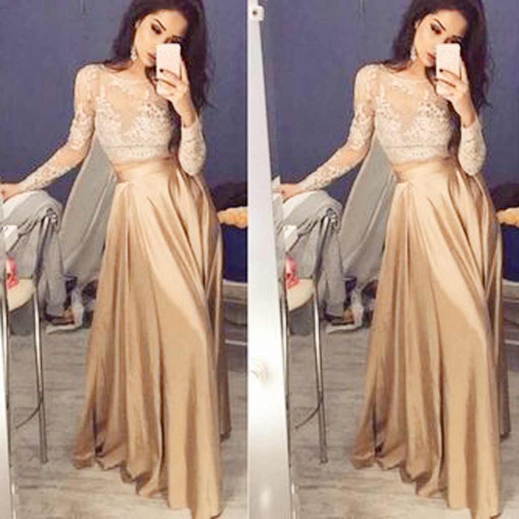 blouse and long skirt gown