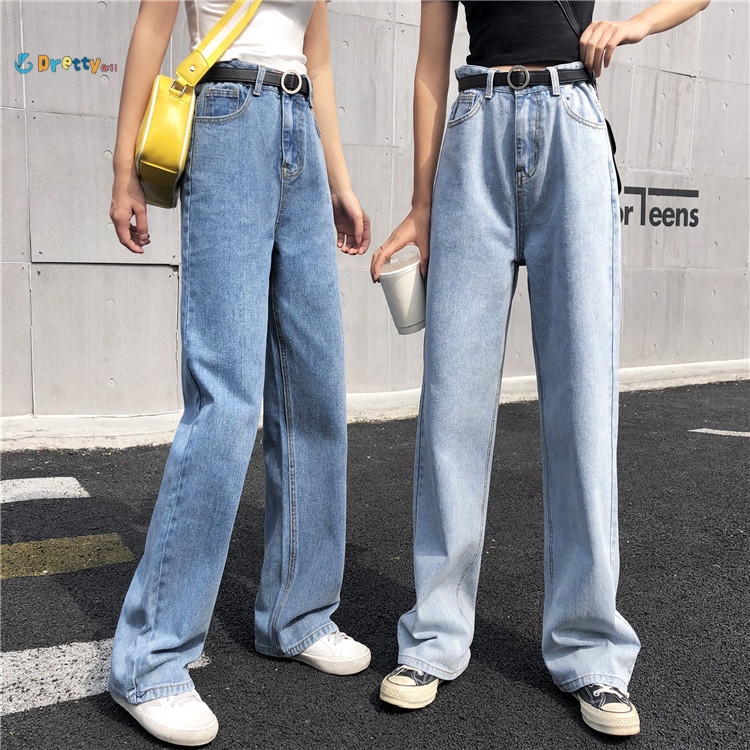 loose denim trousers