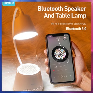 Kivee Portable Bluetooth Speaker Powerful Sound With LED Desk Lamp DM01