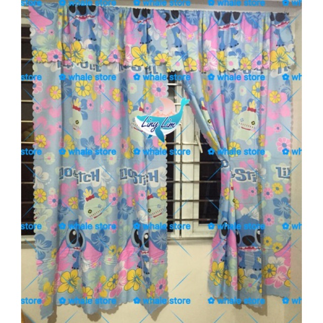 Curtain Lilo&Stitch Size 48×71 Inches Shopee Philippines