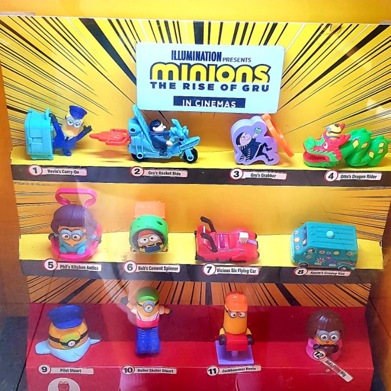 Complete Set Minions Rise Of Gru Mcdonald S Happy Meal 22 Shopee Philippines