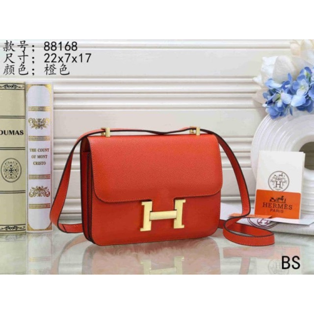 hermes orange sling bag