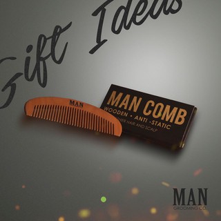 Man Pomade Wooden Comb (ANTI STATIC)