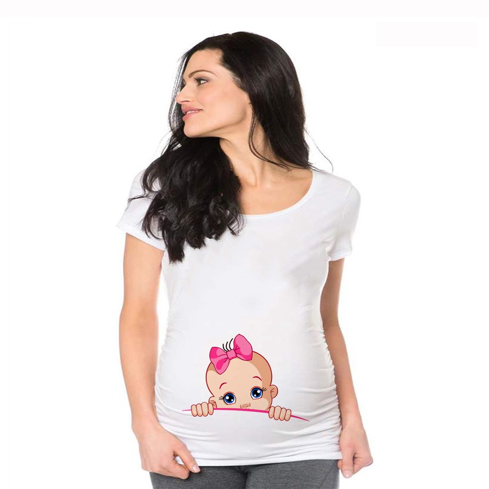 Women Maternity Short Sleeve Cartoon Tops T-shirt Pregnancy Funny Pregnant  Maternity Hot Sale Tshirt | Shopee Philippines