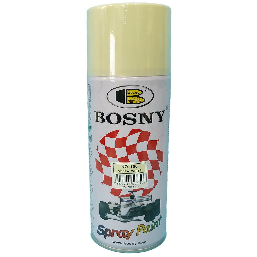 BOSNY SPRAY PAINT NO. 150 VESPA WHITE xde | Shopee Philippines