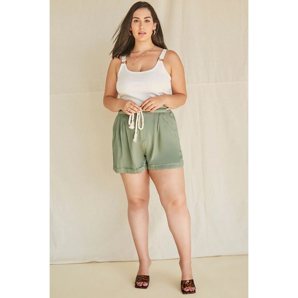 plus paperbag shorts