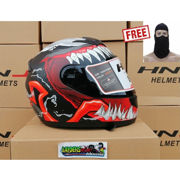 HNJ FULLFACE HELMETwith freebies tubemask Shopee Philippines