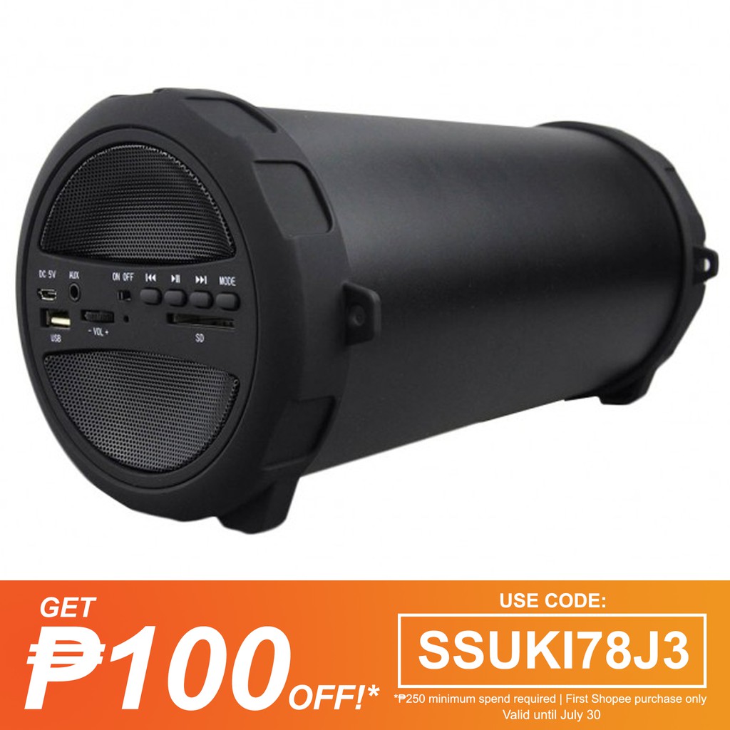 Astrum SM300 Wireless Barrel Bluetooth Speaker 10W FM Radio | Shopee ...