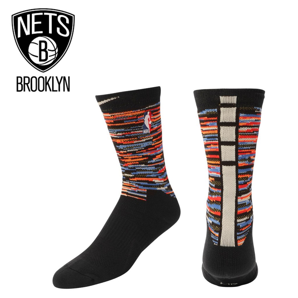 men's brooklyn nets nike elite city edition performance crew socks