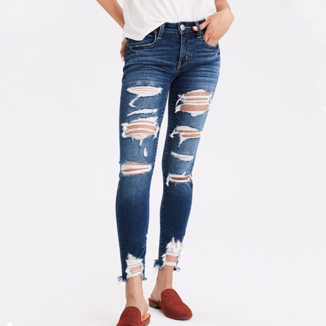 tattered skinny jeans