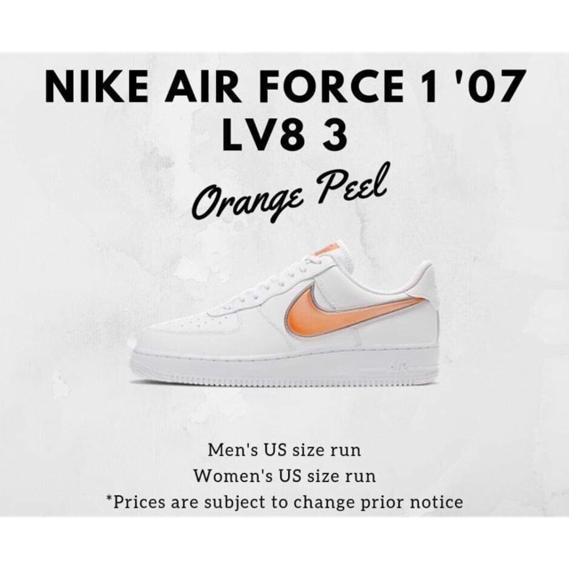 air force 1 lv8 3 orange