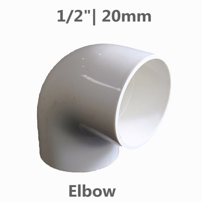 (1pcs) White Inner 20mmPVC Fittings 1/2” 20mm Elbow Connector DIY pvc pipe pvc pipe connect