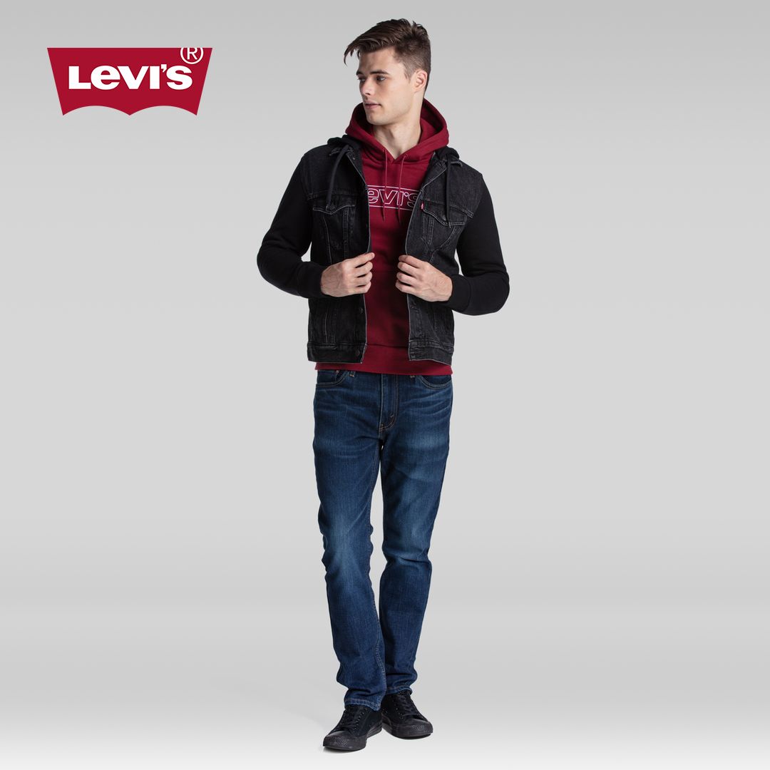 mens hooded trucker jacket